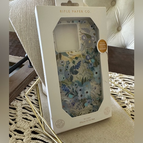 Rifle Paper Co. Accessories - Rifle Paper Co. iPhone 15 Pro Max Phone Case - Blue Floral - New in Box